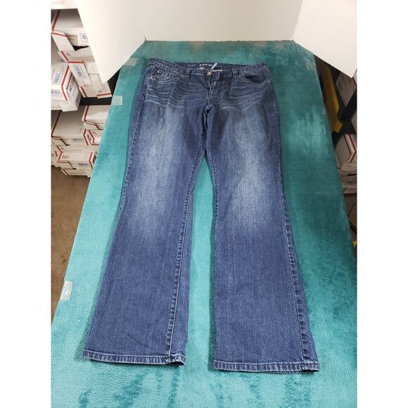 Apt 9 Jeans Size 14 Womens Blue Pants Stretch Denim Ladies Mid Rise Bootcut - Picture 2 of 11